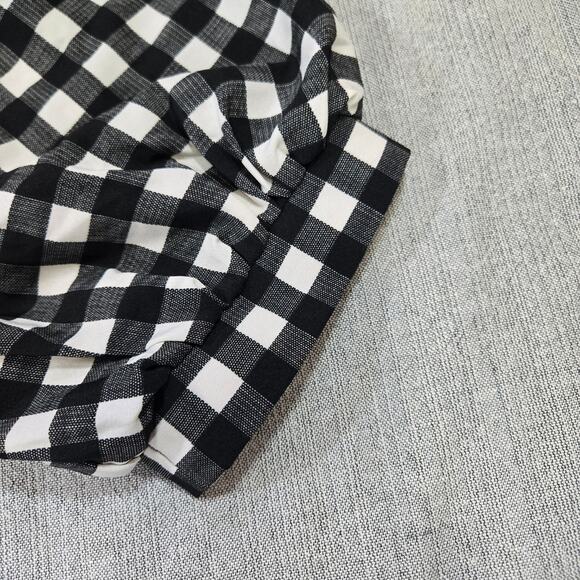 Urban Bliss Wom 8 Short Sleeve Plaid Ruffle Tier Midi Dress Cottagecore Prairie - Picture 9 of 13